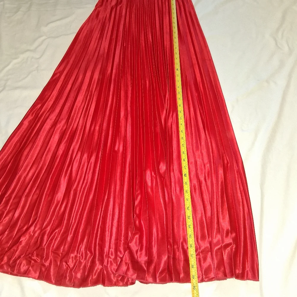 My Michelle Women Size L Red Maxi Dress with Black Straps - Picture 11 of 16